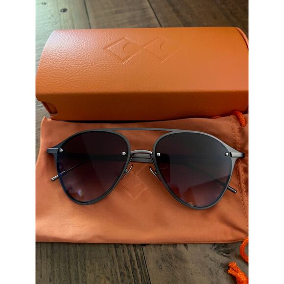 SMOKE & MIRRORS Aviator Redux IV Sunglasses Brown lenses w/case and Dust Bag